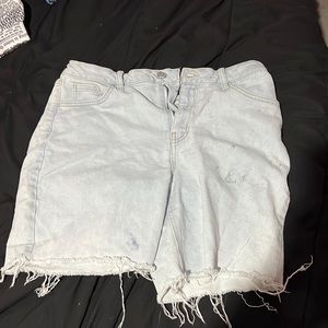 High rise jean shorts